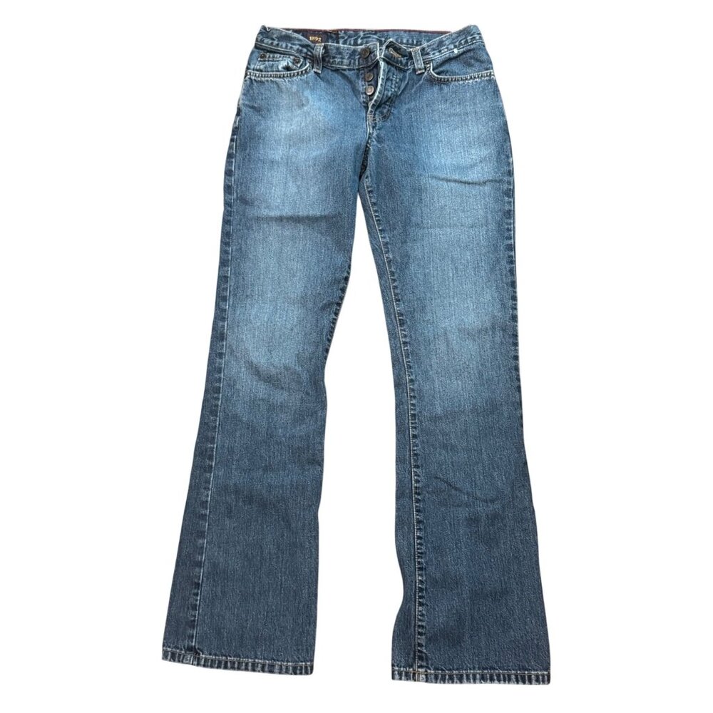 Vintage Y2K Abercrombie & Fitch 1892 Womens Blue Denim Straight-Leg Button-Fly J
